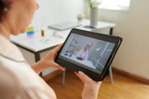 Tablet with Telehealth Application for anxiety treatment