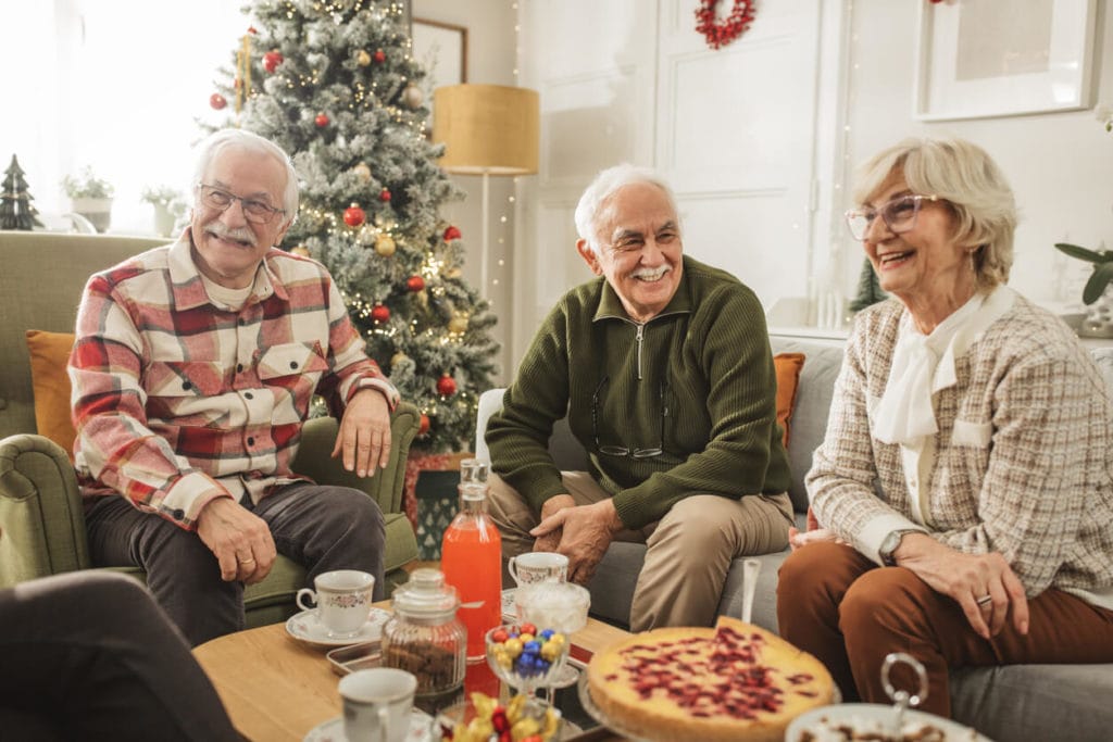 seniors gathered for the holidays